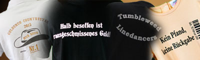 Shirts mit Flexfolien bedruckt