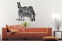 Wandtattoo Zebras am Wasser